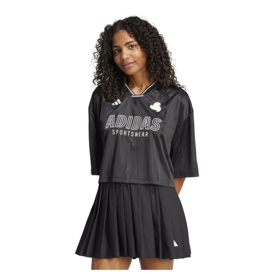 Adidas Γυναικεία κοντομάνικη μπλούζα Tiro Cut 3-Stripes Oversized Jersey